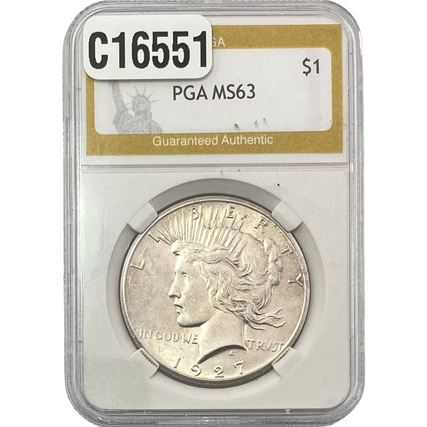 1927 Silver Peace Dollar PGA MS63