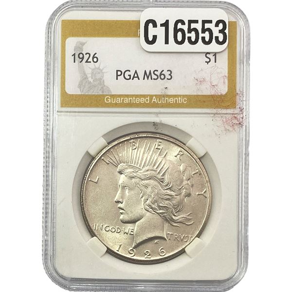 1926 Silver Peace Dollar PGA MS63