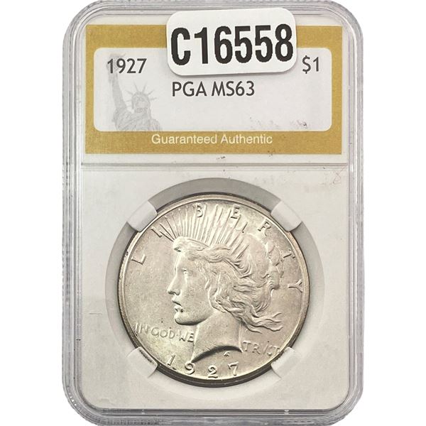 1927 Silver Peace Dollar PGA MS63