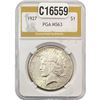 Image 1 : 1927 Silver Peace Dollar PGA MS63