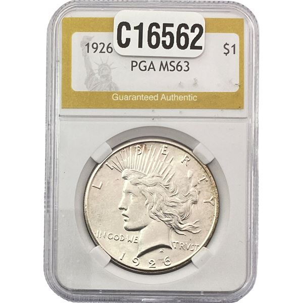 1926-S Silver Peace Dollar PGA MS63