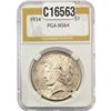 1934 Silver Peace Dollar PGA MS64