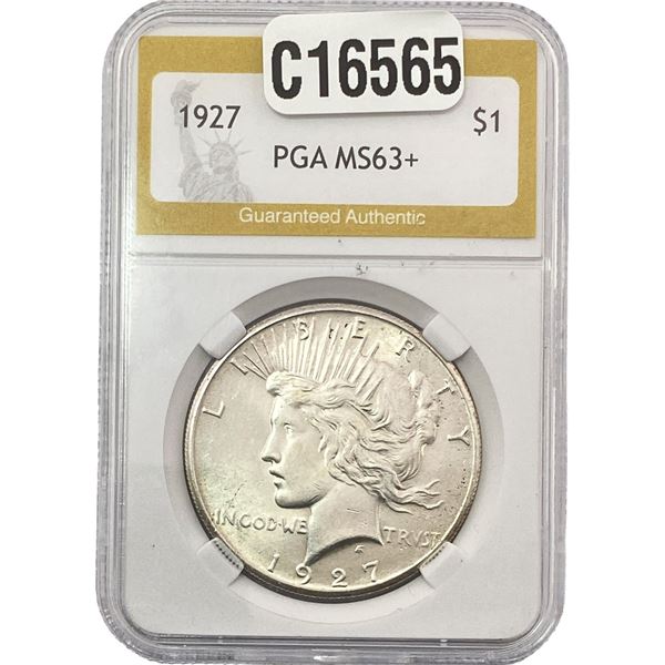1927 Silver Peace Dollar PGA MS63+