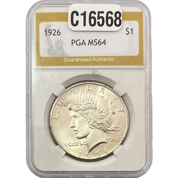 1926 Silver Peace Dollar PGA MS64