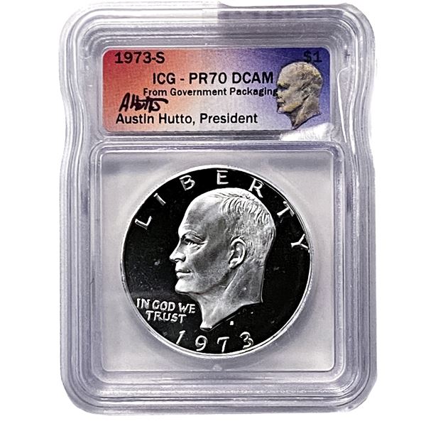 1973-S Eisenhower Dollar ICG PR70 DCAM