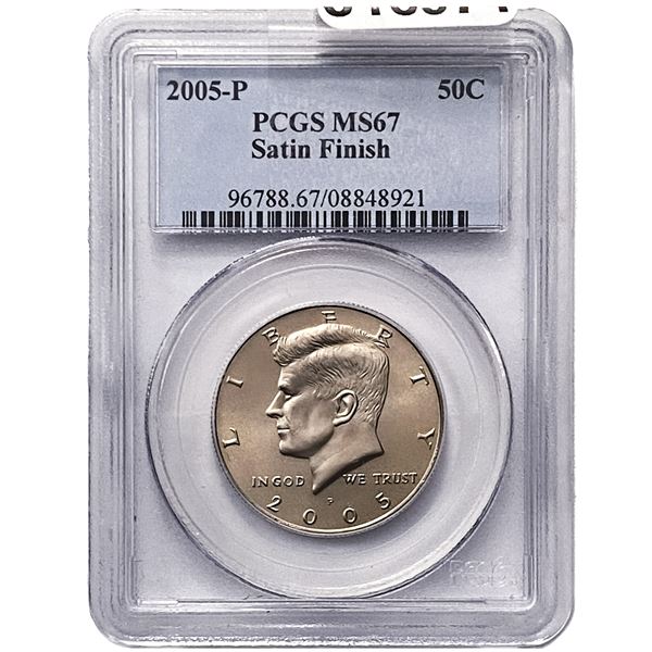 2005-P Kennedy Half Dollar PCGS MS67 Satin Finish