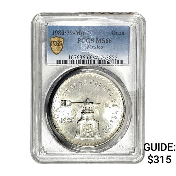 1980/79-MO Silver Mexico 1 Onza PCGS MS66