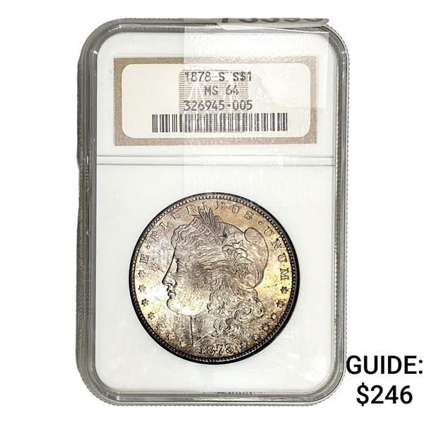 1878-S Morgan Silver Dollar NGC MS64