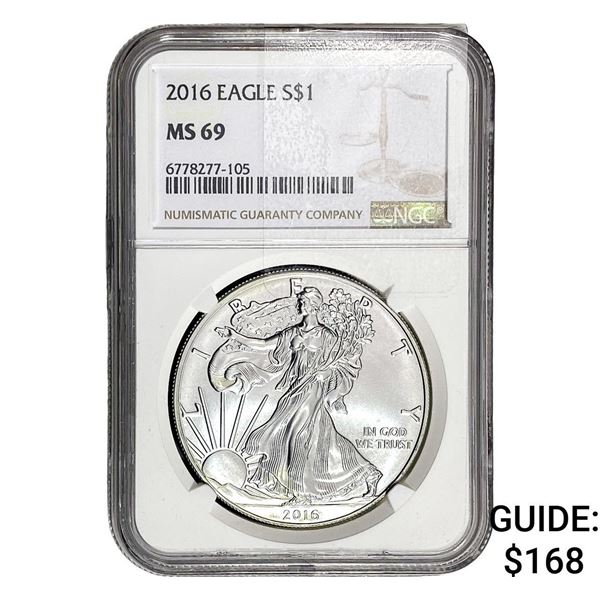 2016 Silver Eagle NGC MS69