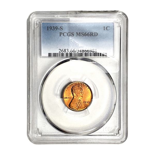1939-S Wheat Cent PCGS MS66 RD