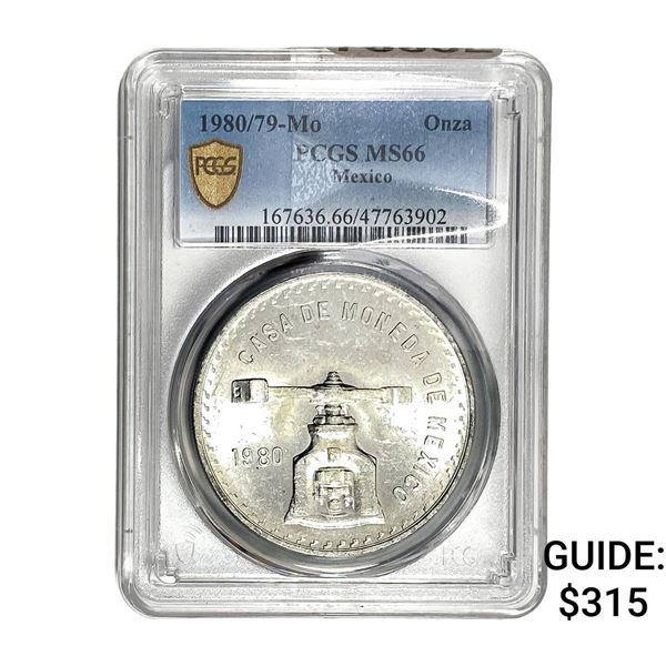 1980/79-MO Silver Mexico 1 Onza PCGS MS66