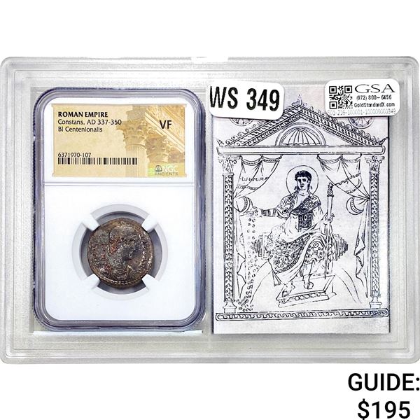 Roman Constans, AD 3337-350 BI Centenionalis