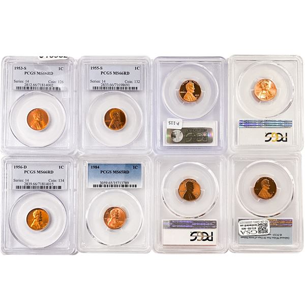 [8 Coins] 1953-2018  United States 1 Cent Lot