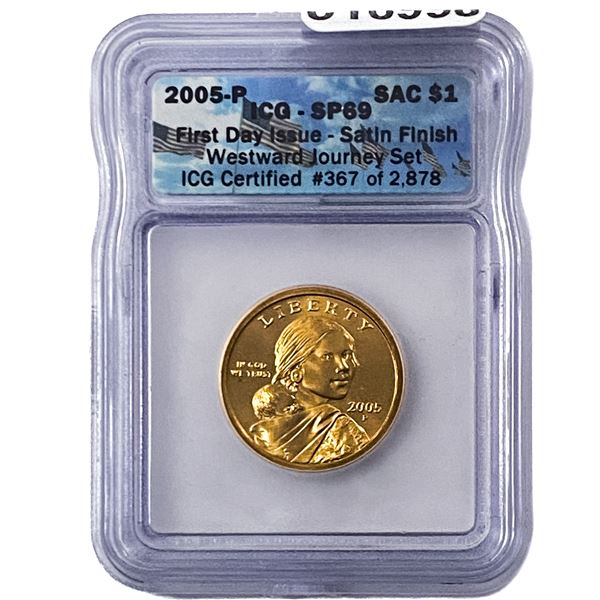 2005-P Sacagawea Dollar Satin Finish ICG SP69