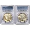 Image 1 : [2 Coins] 1922-1923 Silver Peace Dollar PCGS MS64
