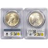 Image 2 : [2 Coins] 1922-1923 Silver Peace Dollar PCGS MS64