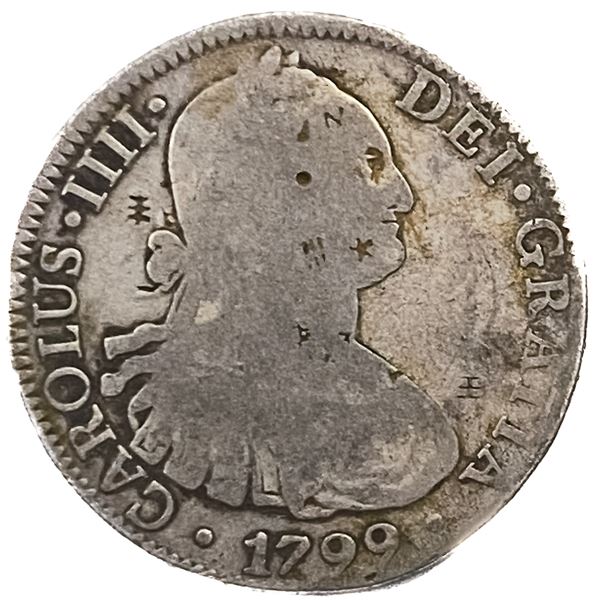 1799 Mexico Silver 8 Reales Chopmarks