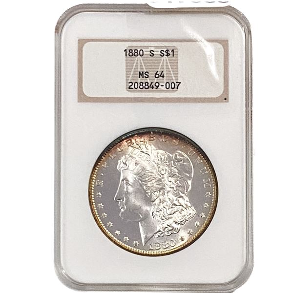 1880-S Morgan Silver Dollar NGC MS64
