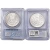 Image 2 : [2 Coins]1881-S Morgan Silver Dollar PCGS/ICG MS64