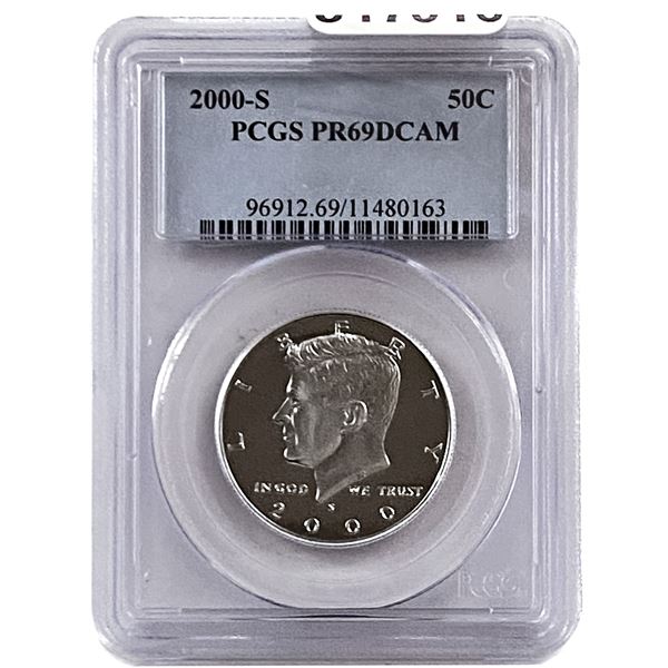 2000-S Kennedy Half Dollar PCGS PR69 DCAM
