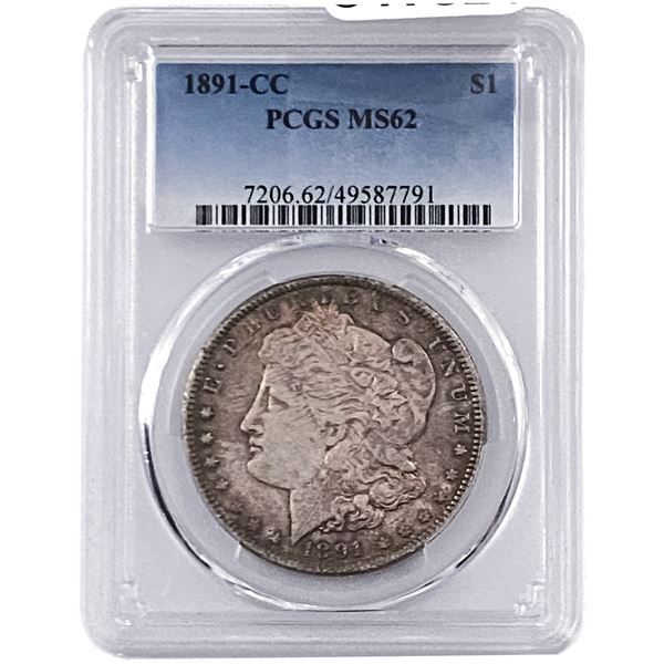 1891-CC Morgan Silver Dollar PCGS MS62