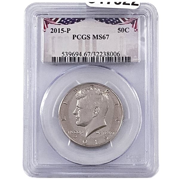 2015-P Kennedy Half Dollar PCGS MS67