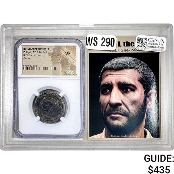 Roman Philip I, AD 244-249 BI Tetradrachm