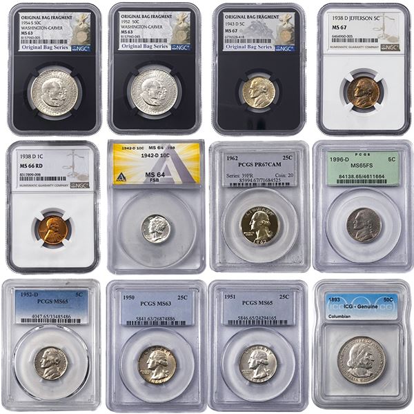 [12 Coins] 1938-1996 United States Coin Lot