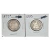 Image 1 : [2 Coins] 1855-1877 Seated Liberty Quarter