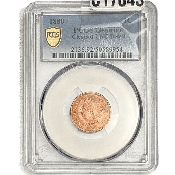 1880 Indian Head Cent PCGS GenuineUNC