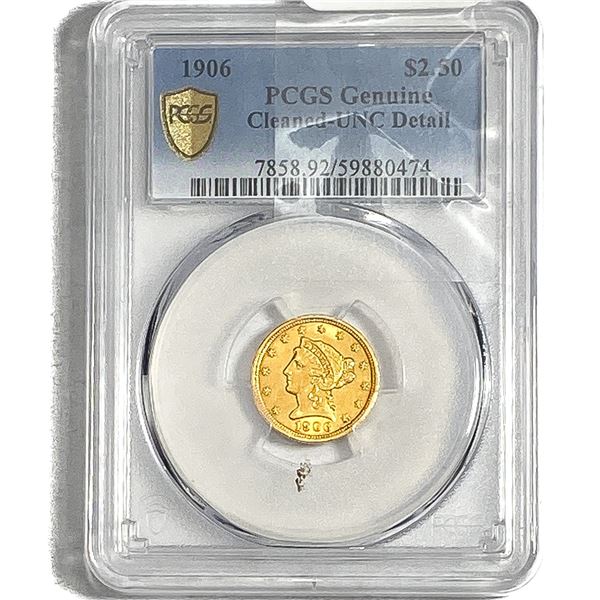 1906 $2.50 Gold Quarter Eagle PCGS GenuineUNC
