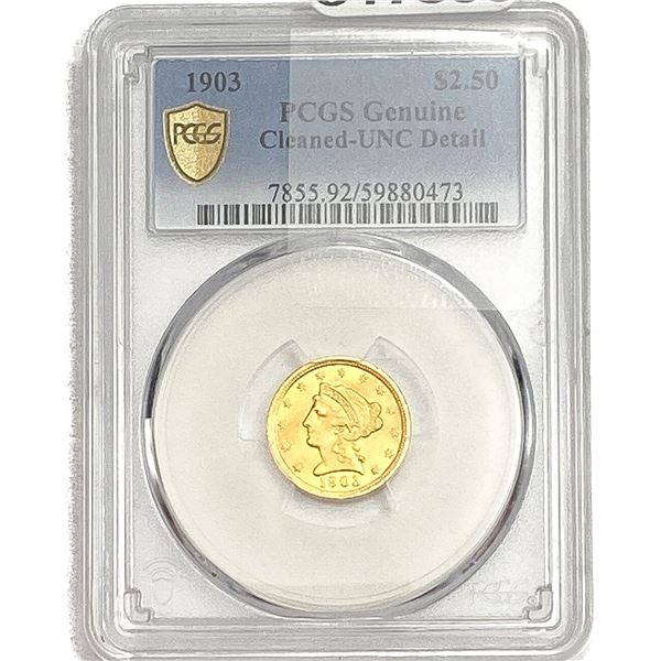 1903 $2.50 Gold Quarter Eagle PCGS GenuineUNC