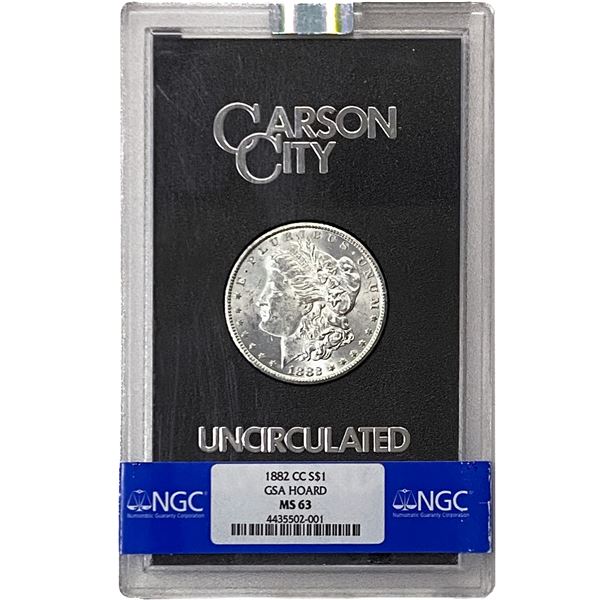 1882-CC Morgan Silver Dollar GSA MS63