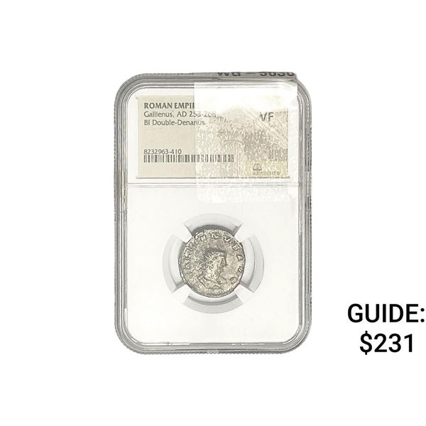 Roman Gallienus, AD 253-268 BI Double-Denarius NGC VF
