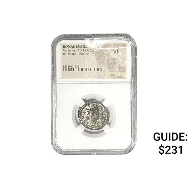 Roman Gallienus, AD 253-268 BI Double-Denarius NGC VF