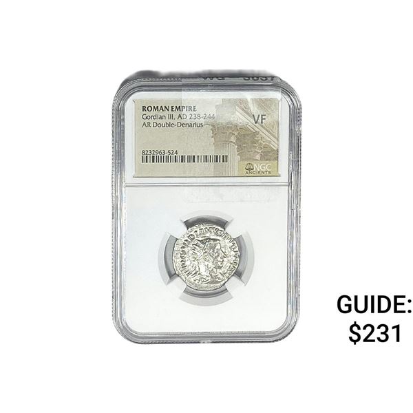 Roman Gordian III, AD238-244 AR Double-Denarius NGC VF
