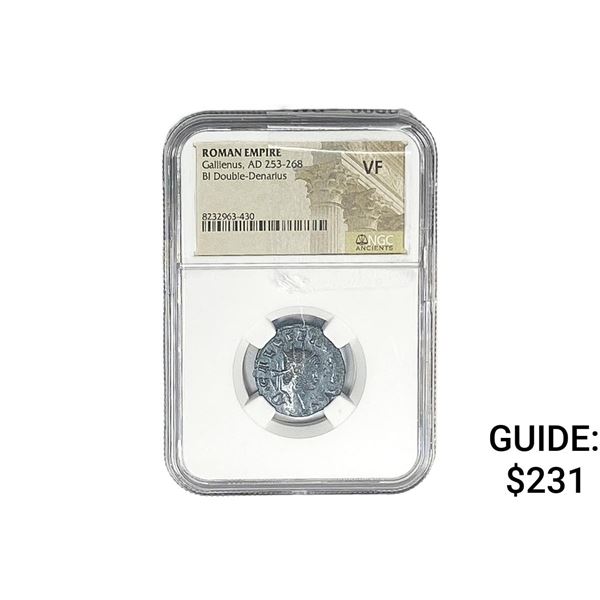 Roman Gallienus, AD 253-268 BI Double-Denarius NGC VF