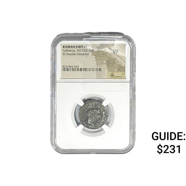Roman Gallienus, AD 253-268 BI Double-Denarius NGC VF