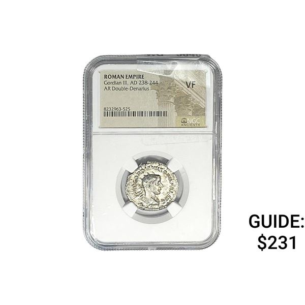 Roman Gordian III, AD238-244 AR Double-Denarius NGC VF