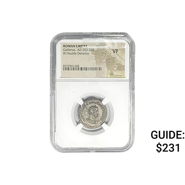 Roman Gallienus, AD 253-268 BI Double-Denarius NGC VF