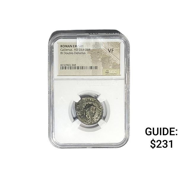 Roman Gallienus, AD 253-268 BI Double-Denarius NGC VF