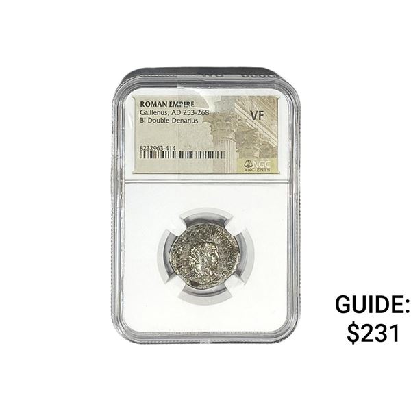 Roman Gallienus, AD 253-268 BI Double-Denarius NGC VF