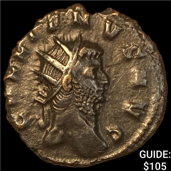 Roman Gallienus 253-268 AD BI Dbl Denarius CHOICE AU