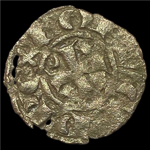 1261-1325 Portugal Crusades Dinis I Silver Dinero NEARLY UNCIRCULATED