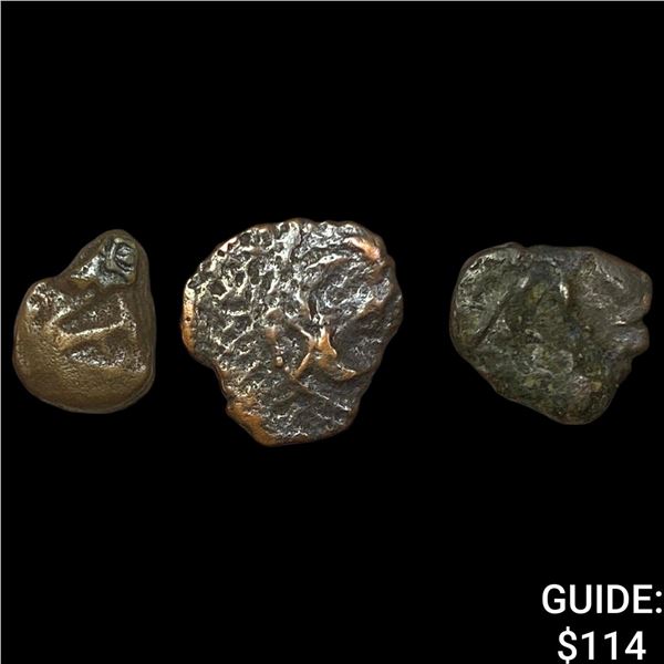 [3 Coins]Luke 21: 1-4 103-76 BC Widow's Mite NEARLY UNCIRCULATED