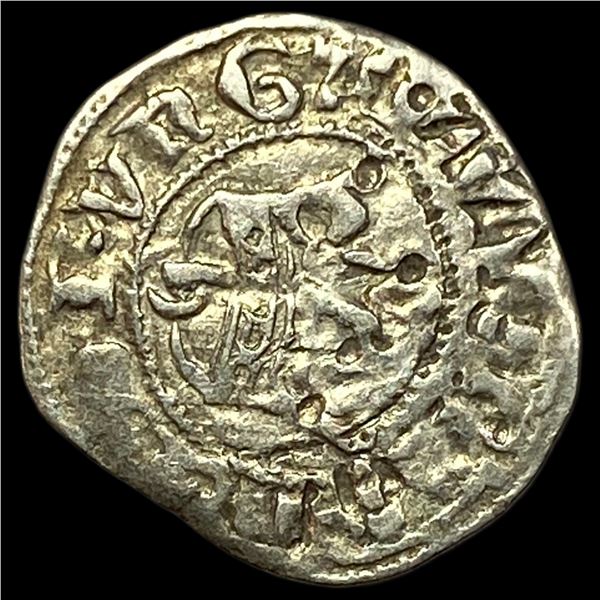 1382-1395 Hungary Mary Silver Denier CLOSELY UNCIRCULATED