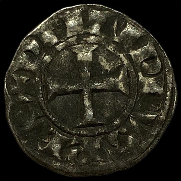 1297-1301 AD Frankish Greece Silver Denier NEARLY UNCIRCULATED