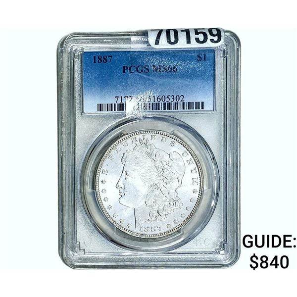 1887 Morgan Silver Dollar PCGS MS66