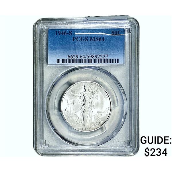 1946-S Walking Liberty Half Dollar PCGS MS64