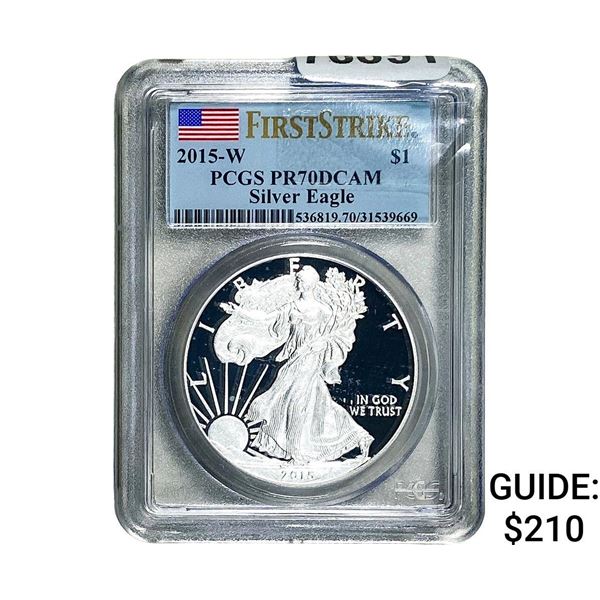 2015-W Silver Eagle PCGS PR70 DCAM